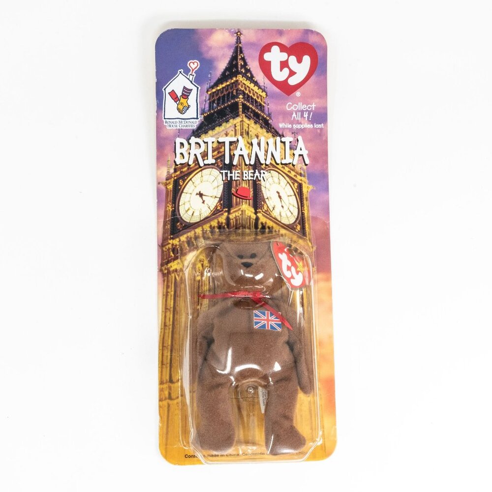 Collectible Britannia The Bear 1999 Ty Beanie Baby Rare Error 1993 OakBrook McDo